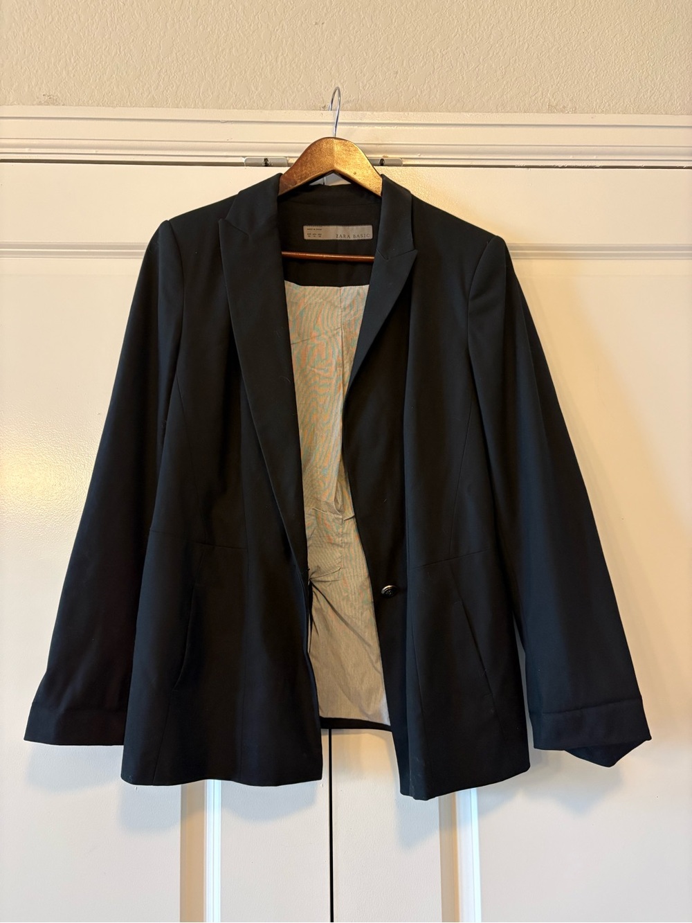 Zara Black Women's Single-Button Blazer